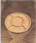 MM-106-B Round Solid Wood 4 Compartment Sorting Tray
