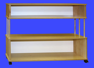 Solid Hardwood 4 Shelf Unit